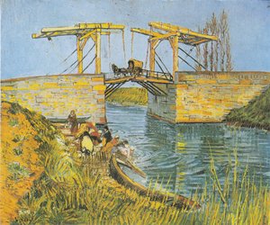 Il ponte di Langlois ad Arles con lavandaie